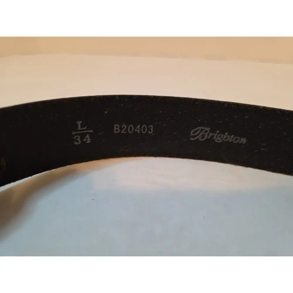 Brighton Belt Leather Studded Detail Women Size L / 34 Black B20403
